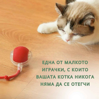 Интелигентна и интерактивна топка за вашата котка – Зарежда се чрез USB