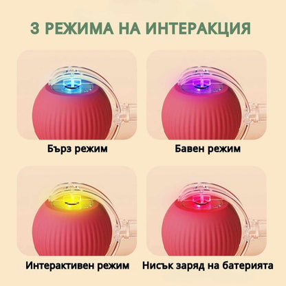 Интелигентна и интерактивна топка за вашата котка – Зарежда се чрез USB