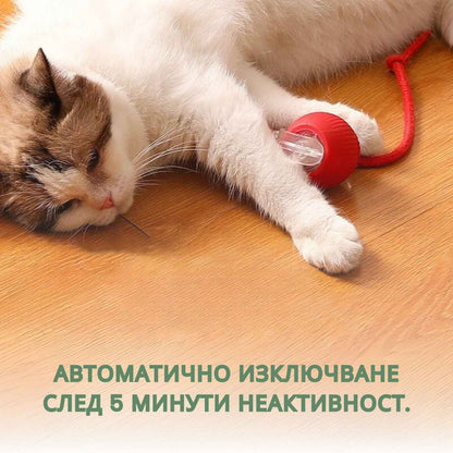 Интелигентна и интерактивна топка за вашата котка – Зарежда се чрез USB