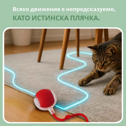 Интелигентна топка за котки, 100% автономна, проектирана да имитира истинска плячка.